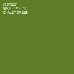 #5D7E27 - Chalet Green Color Image